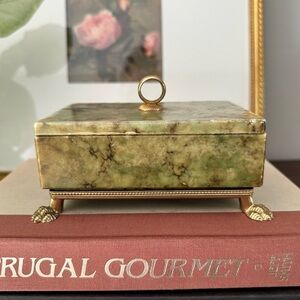 Vintage Hand-Carved Italian Alabaster Box
